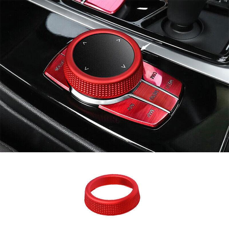 ABS Red Console Multimedia Button Frame Decor Fit For BMW 5 Series G30 2018-
