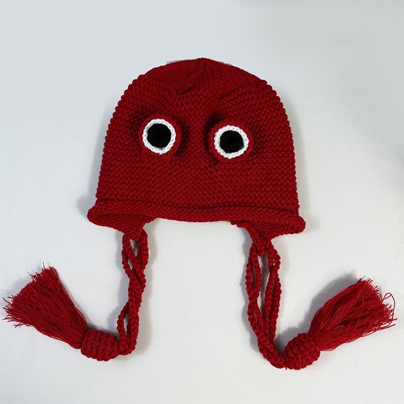 Acrylic Knit Beanie Hat Women Winter Warm Ear Protection Cute Green Cropped Cap Stylish Accessory