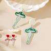 Acrylic Earrings New Mushroom Beautiful Woman Fashion Cartoon Funny Stud Earrings