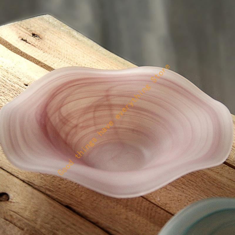 Handmade Waved Glass Serving Dish Contemporary Appetizer Plate Transparent Tableware For Dining Decoration 55KF