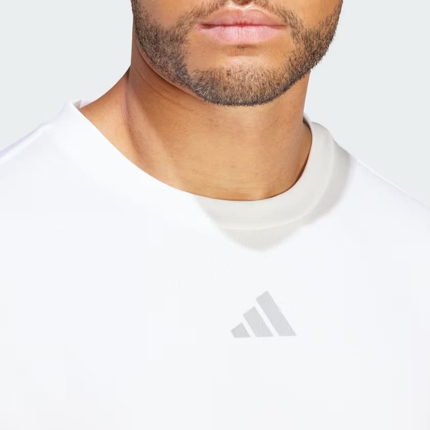 Adidas Hiit Workout 3 Stripes Tee T Shirt Men's White IS3718