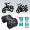 Black Canvas Hanging Bag Motorcycle Double-Sided Hanging Bag with Expandable Capacity, Pressure-Resistant and Tension-Resistant