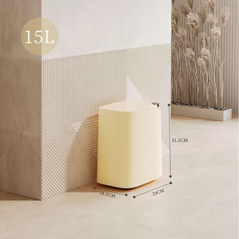 Light Luxury Pop-Up Lid Trash Can for Bathroom, Kitchen & Living Room - Large Capacity