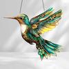 Yousheng Bird Suncatcher Stained Glass Hummingbird Window Hanging Ornament for Home Wall Garden Decor Bird Lover Gifts