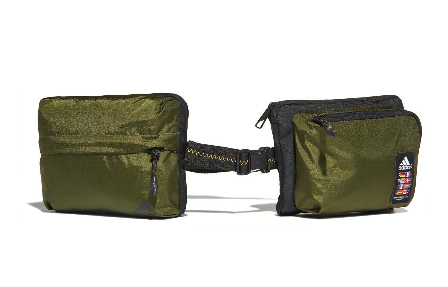 Adidas Recycled Material Adjustable Belt Sports Fanny Pack Unisex Army Green GH7208