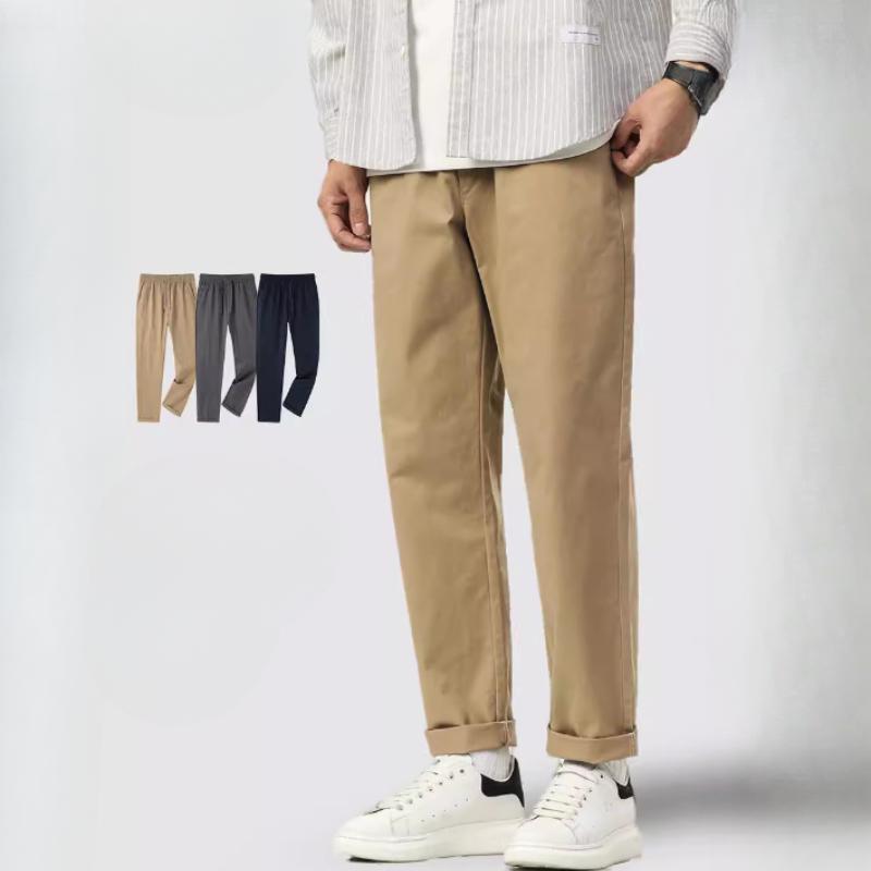 Spring and Autumn Men's Japanese Retro Straight High Street Loose Simple Casual Washed Tooling Trousers Functional Pants