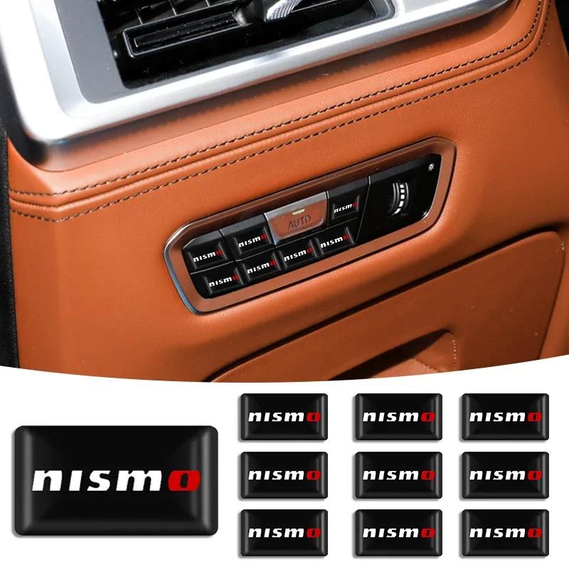 10ST 3D Epoxi Rattdekor Klistermärke Bilstyling Interiör Dekaler För Nissan Nismo Tiida Teana GTR Juke Versa Almera