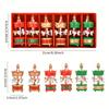 6pcs/box Christmas Wooden Carousel Horse Miniature Ornaments Xmas Tree Hanging Pendant New Year Gift Toy for Kid Home Party Deco