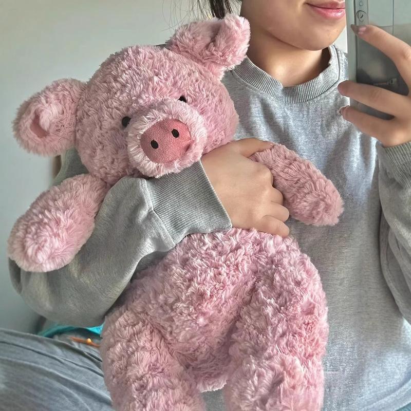 

In-Stock Jc Pink Pig Plush Toy Cute Soothing Doll Soft Stuffed Animal Kawaii Home Ornament Girl S Exquisite Surprise Gift 28CM