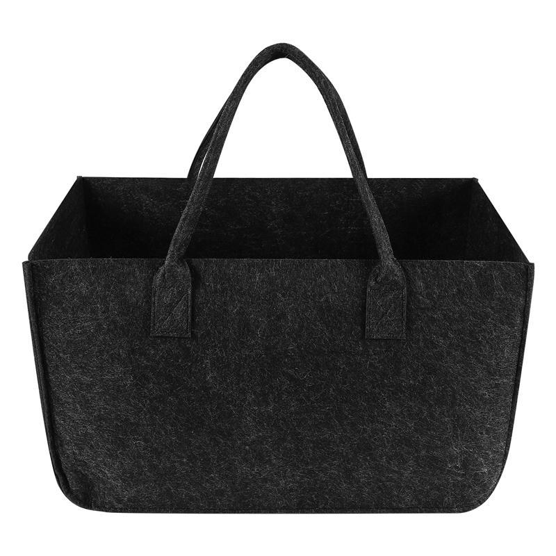 ABBY-Felt Storage Bag Large Capacity Casual Shopping Bag,Fruit And Vegetable Basket Toy Storage Basket Clothing Storage Basket