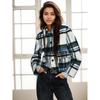 Spring and Autumn Hot Selling New Women's Wear Small Fragrant Style Patch Bag Decoration Plaid Woolen Jacket Coat