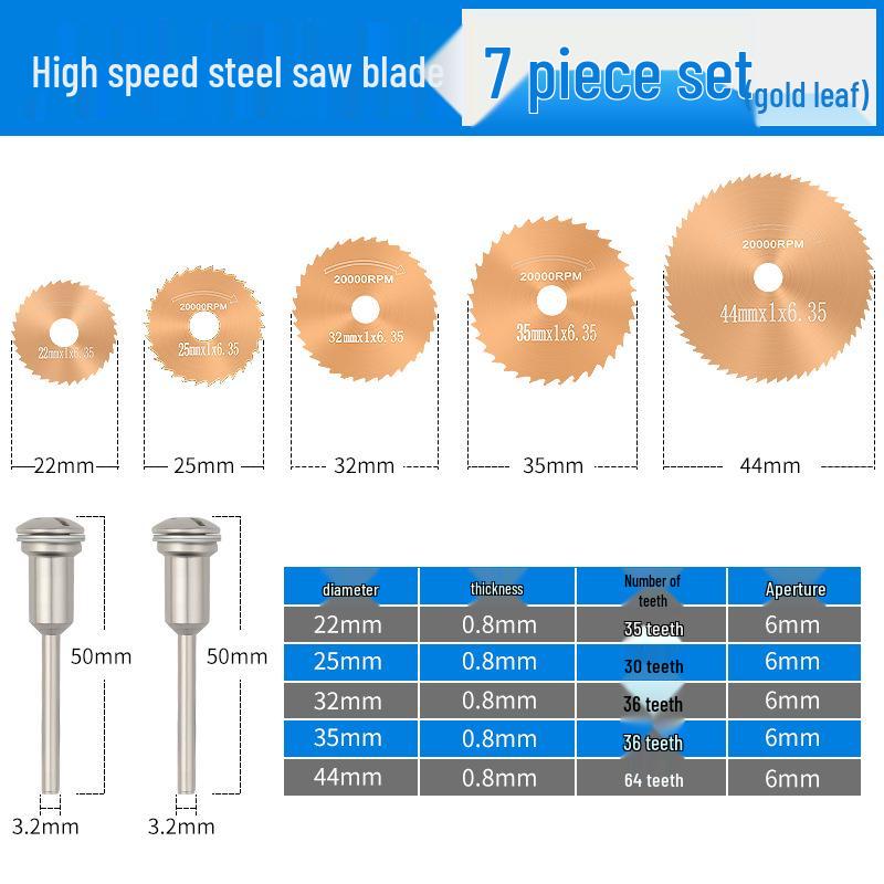 High-Speed Steel Circular Saw Blade Set for Electric Grinders and Drills