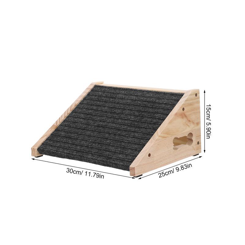 Wooden Dog Ramp for Beds Sofas Stairs Senior Pets Medium Large Dogs Non-Slip Comfort Compact Indoor Use 11.79x9.82x5.89in