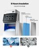 Commercial Ice Maker Machine, 204KG/24H Ice-Making Machine with 113KG Stainless Steel Storage Bin, Auto Self-Cleaning Ice Maker with Touchscreen for
