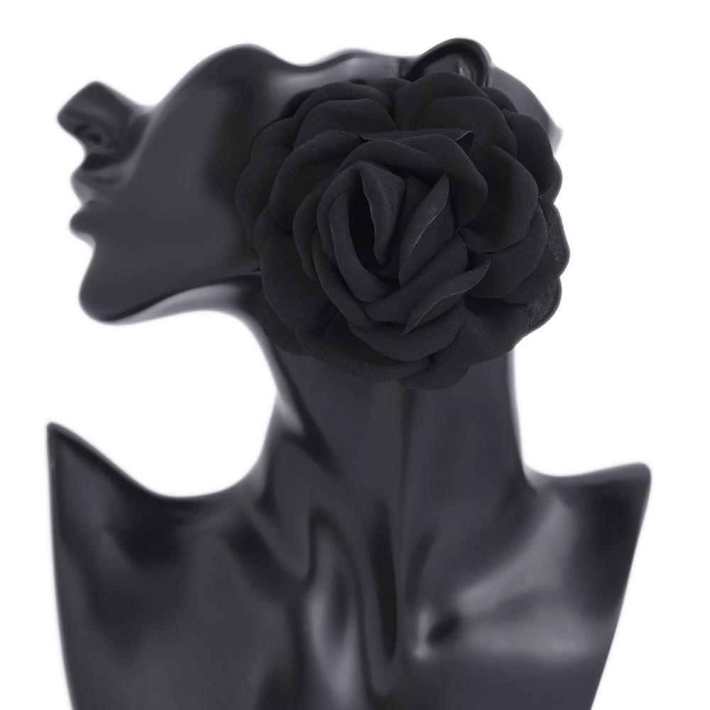 1 Pair Fabric Statement Pierced Earrings Large Simulation Petals Earrings  Women Jewelry