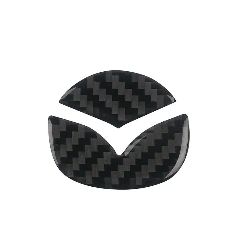 2025 Hot Car Steering Wheel Stickers Carbon Fiber Decals Auto Accessories For Mazda 2 3 6 5 Atenza CX3 CX5 MX5 CX7 Axela CX30 CX