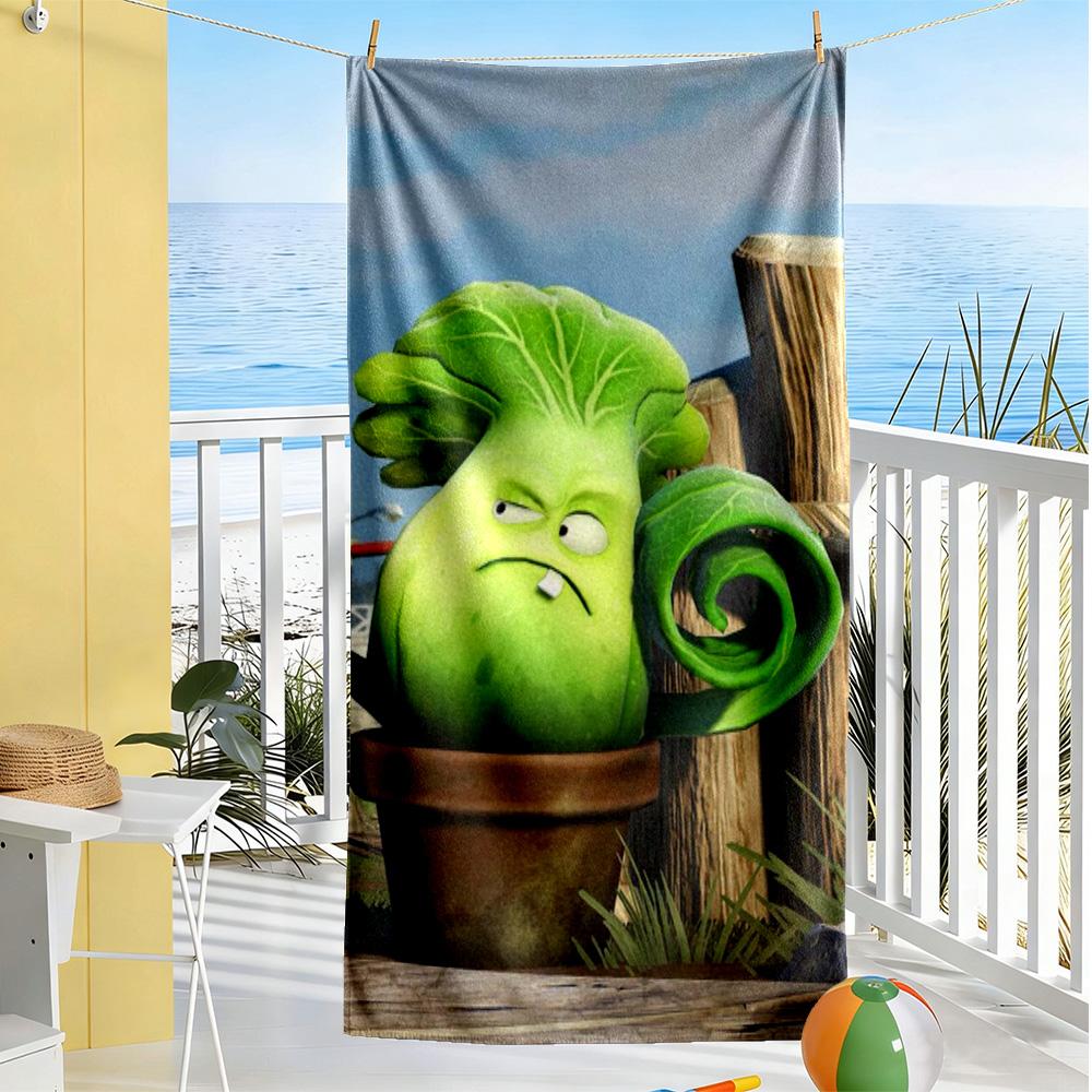 Plants Vs. Zombies Beach Towel Quick-Dry Soft Microfiber Comfortable Lightweight Suitable for Swimming, Gym, Camping, Yoga Vacation