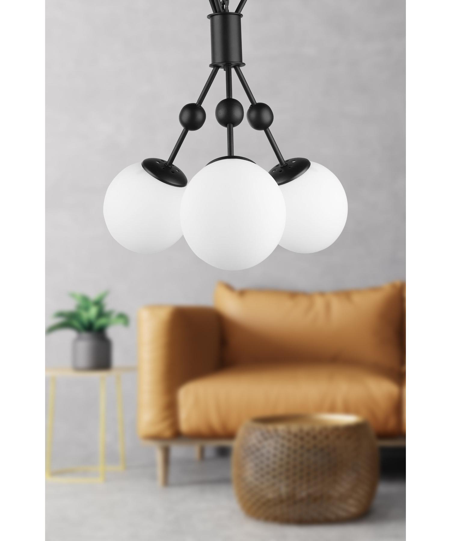 

Delf 3rd Люстра из черного и белого стекла