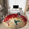1PC Hummingbird Blossom Office Round Area Rug, Indoor Mat Suitable ForOffice, Under Office Chairs Bedroom Living Room Home Decor, Room Deco, D075