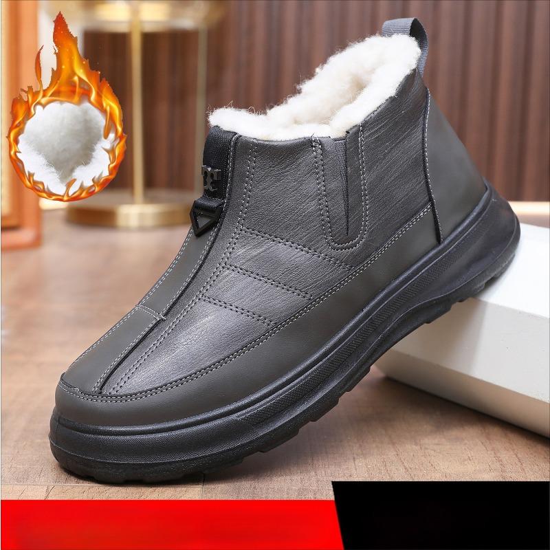 Neue Baumwollschuhe mit zusätzlichem Fleece und verdickten Schneestiefeln, wasserdichte und rutschfeste Baumwollstiefel