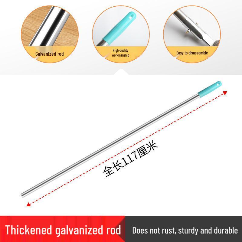 Thickened Rotating Mop Handle with Iron Frame