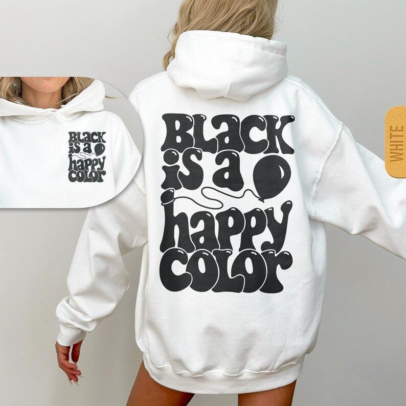 Autumn/Winter Women's Hooded Sweatshirt with Colorful Letter Print