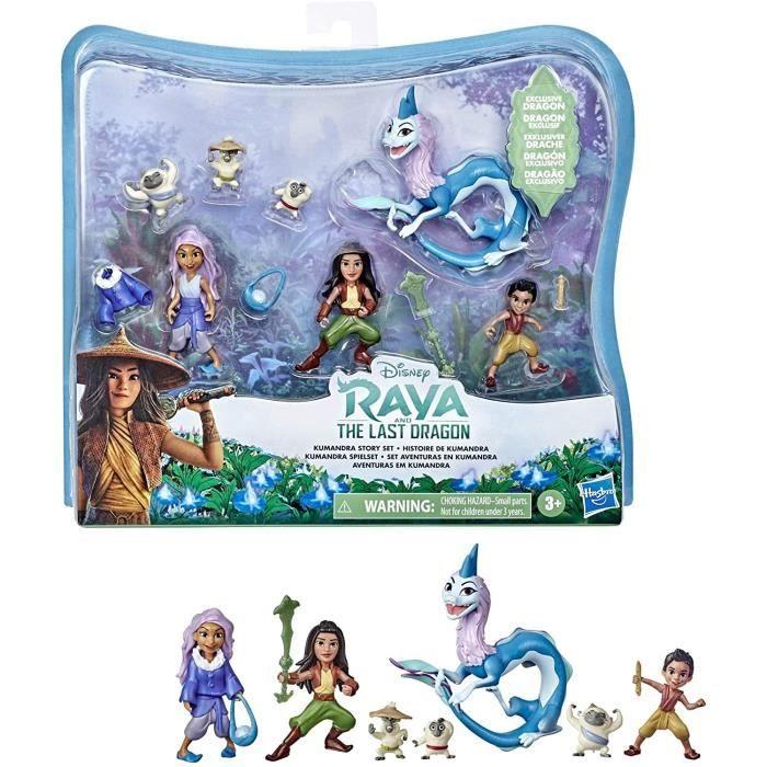 DISNEY - RAYA Et Le Dernier Dragon - Pack 7 Mini Figurines Histoire De Kumandra - Raya - Sisu - Ongis - Boun Et Sisu