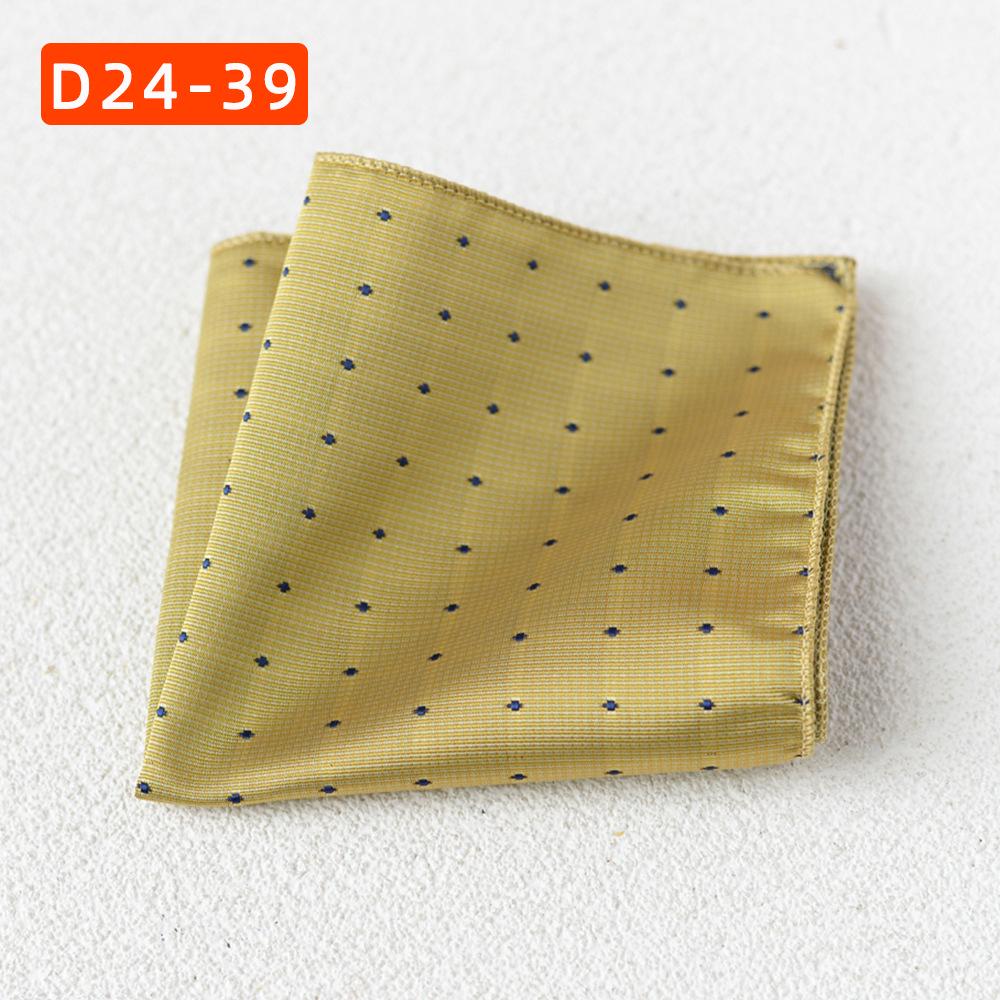 Striped Polyester Silk Pocket Square for Wedding or Business