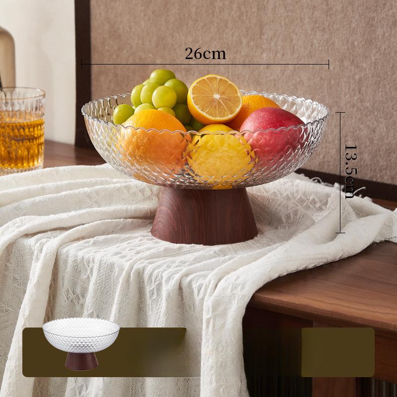 

Фруктова тарілка в середньо-старому стилі, імітація текстури дерева, журнальний столик, піднос на високих ніжках, пластиковий дренажний піддон для фруктів, тарілка для сухофруктів, цукерок, закусок