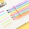 Erasable Double-Ended Fluorescent Marker Pen for Notes and Lines - Macaron Colors