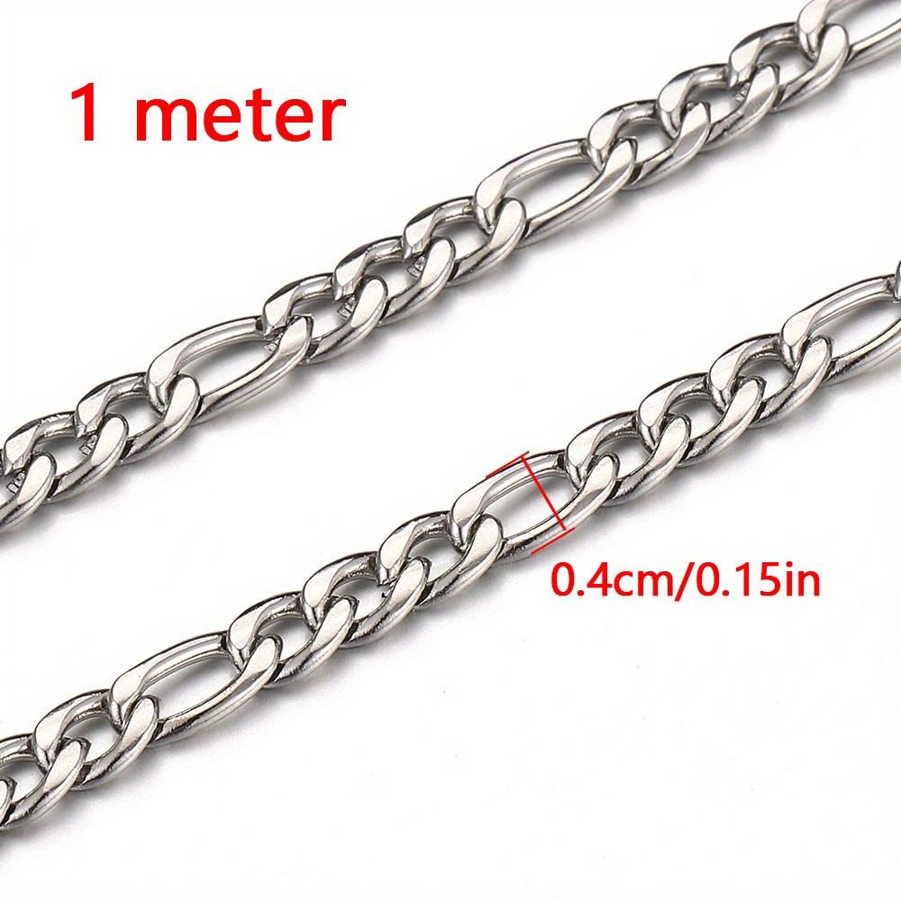 

1Meter Stainless Steel PVD Plated 4mm Embossed Grinding Chain for Jewelry Making DIY Necklace Bracelet Choker Bag Chains Supplie 1meter