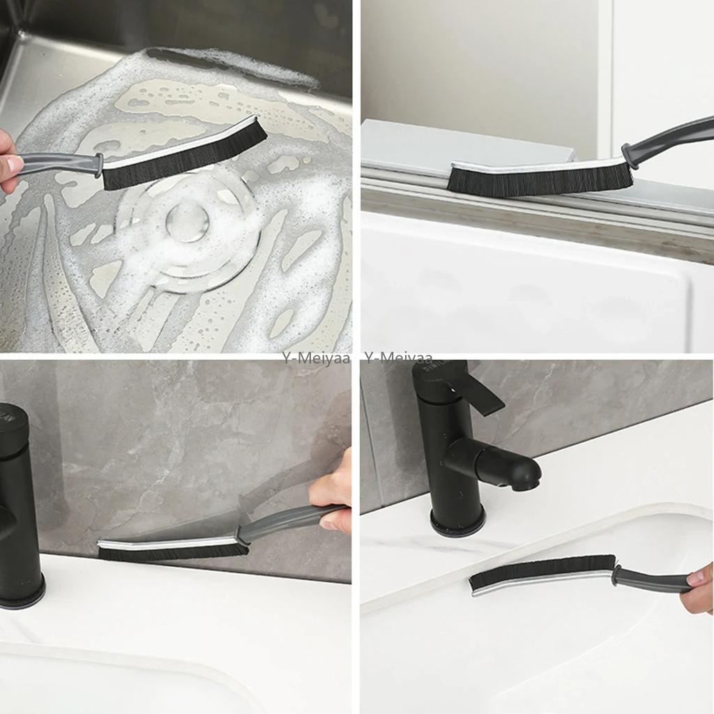 Cleaning Brush for Fine Seam Corners Groove Window Cleaning Tools Kitchen Bathroom Tiles Joints Brush Microfiber Toilet WC Brush