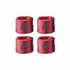 Free The Tone SLC-5AL-RD-4P Solderless Aluminum Caps for CU-5050, L-Plug, Red, Pack of 4