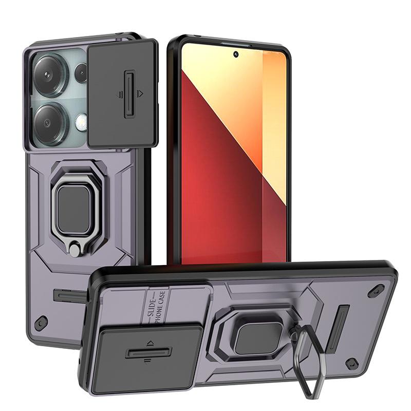 Applicable To Xiaomi POCO F7Ultra Battle Bear Mobile Phone Case POCO F6Pro Push Window POCO C75 Bracket Cover