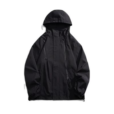 Herrenjacke Funktionell Winddicht und Wasserdicht Wander- und Bergsteiger-Windjacke Stehkragen