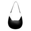 Moon-shaped Moon Underarm Bag Solid Color Women's Hobo Bag Portable Pu Leather Shoulder Bag  Girl
