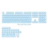 HX6F Slip Proof Keycap OEM Profile Double Shot Molded Jelly Translucent Side Print Keycaps 113 Set