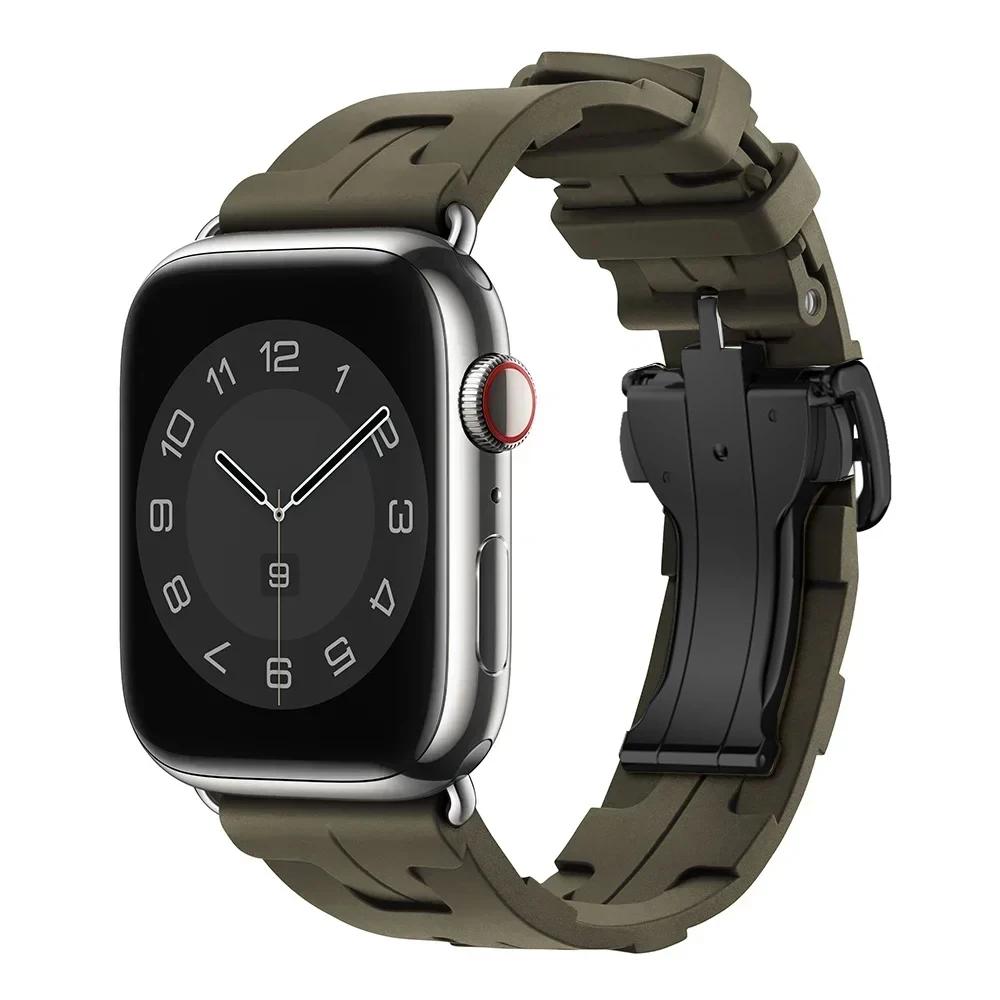 

З логотипом Kilim Одинарний силіконовий ремінець для Apple Watch 46 мм 42 мм Ремінець для iWatch 11 10 9 8 Ultra3 49 мм 45 мм 38 мм Ремінець для годинника 42mm 44mm 45mm 49mm&With Logo