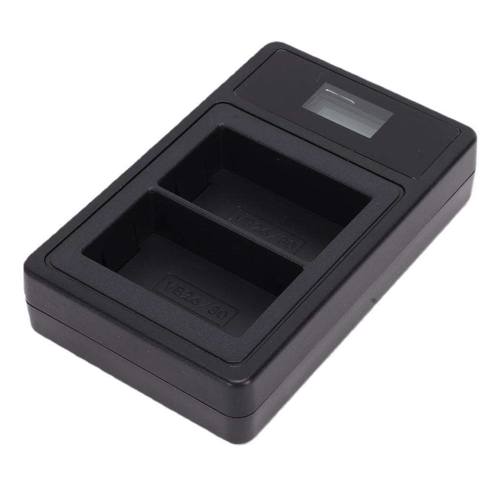 Camera Flash Charger Fit for VB26 VB26B VB30 Battery 5Wx2 Camera Flash Dual Battery Fast Charger with Smart Display