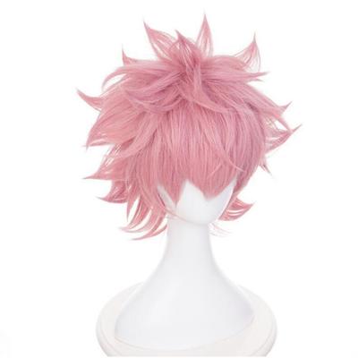 Boku no Hero Academia Mina Ashido peruka do cosplay My Hero Academia mężczyźni kobiety różowe krótkie włosy syntetyczne kostium imprezowy do odgrywania ról peruki
