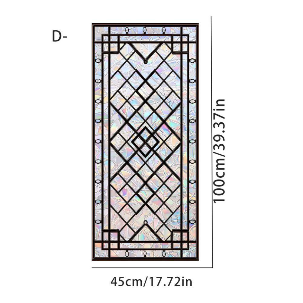 45*100cm Barevné geometrické samolepky na okno Elektrostatická skleněná samolepka
