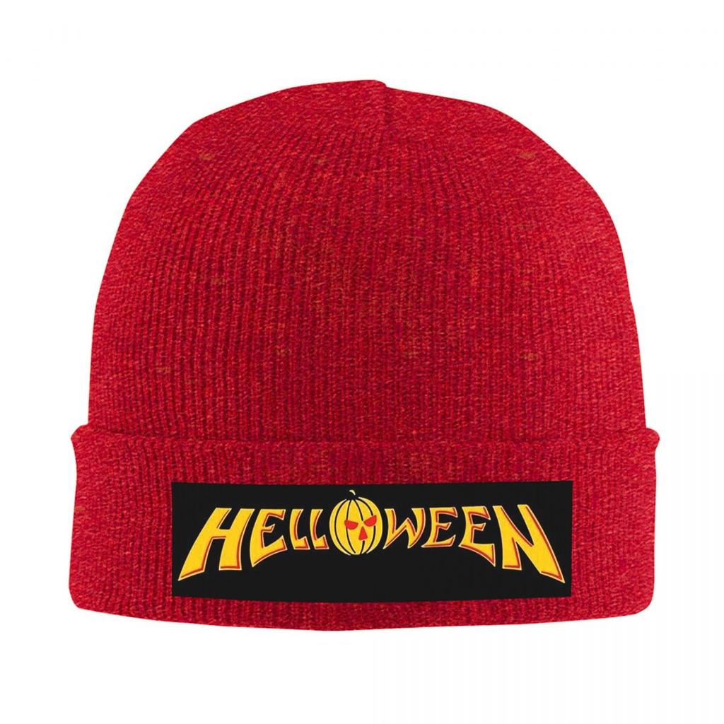 Helloween Rock Band Warm Knitted Cap Fashion Bonnet Hat Autumn Winter Outdoor Beanies Hats for Unisex Adult