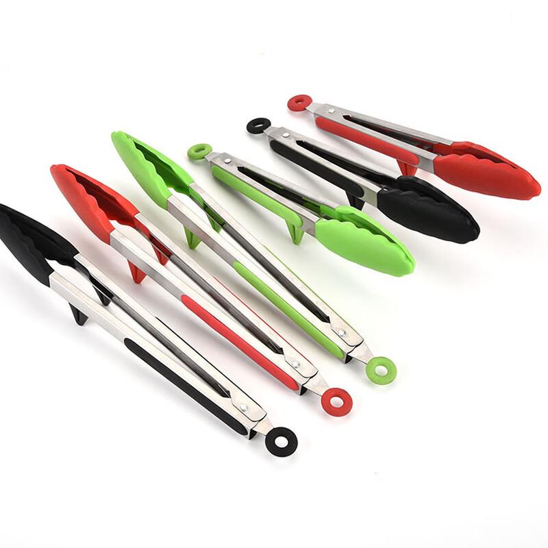 SMVP Silicone Food Tongs with Stand