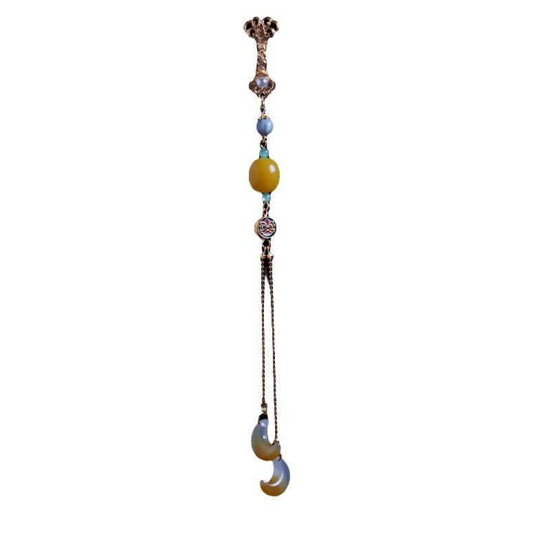 Handmade Retro Style Cheongsam Brooch Pendant with Tassels and Accessories