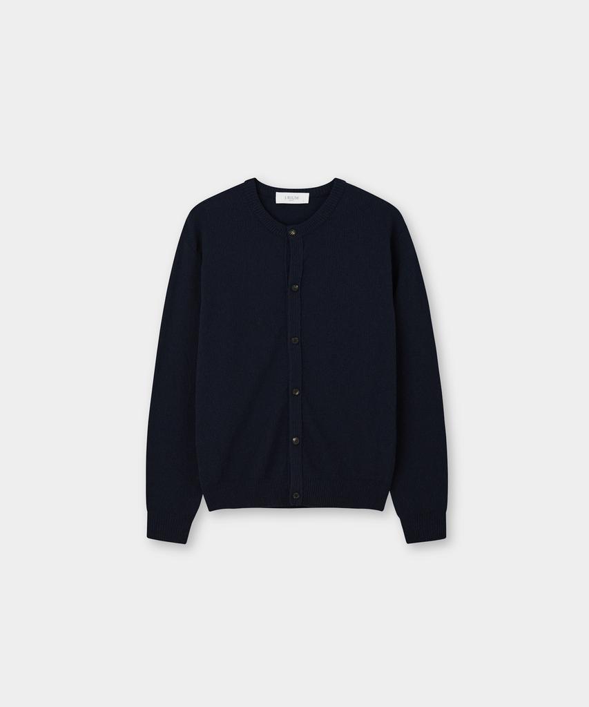 Jeilium Varmon Summer Boucle Round Neck Cardigan Navy