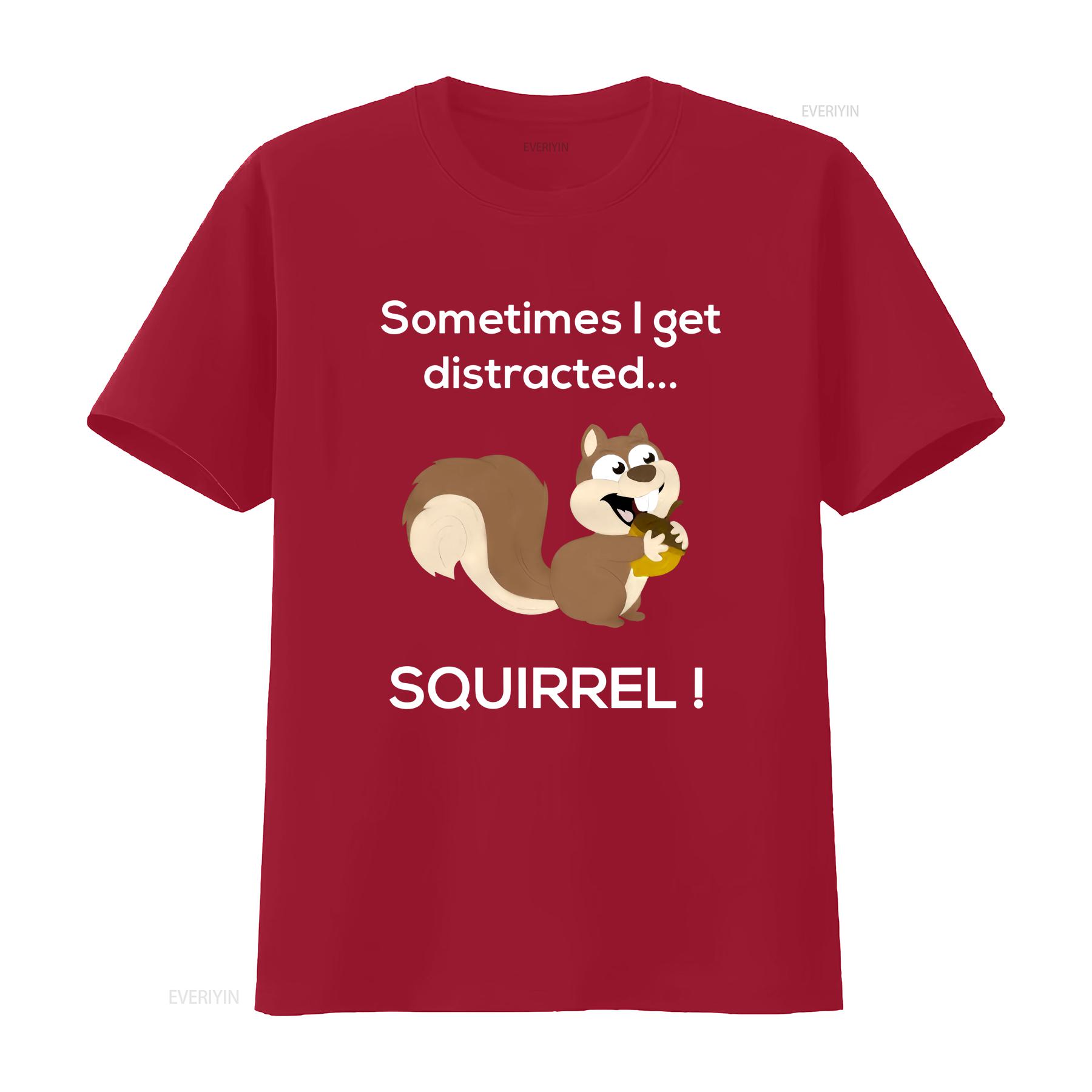 

Funny Distracted Squirrel T Shirt Animal Zoo Farm Meme vintage Washed streetwear Unisex homme Stretched Comfortable Casual S
