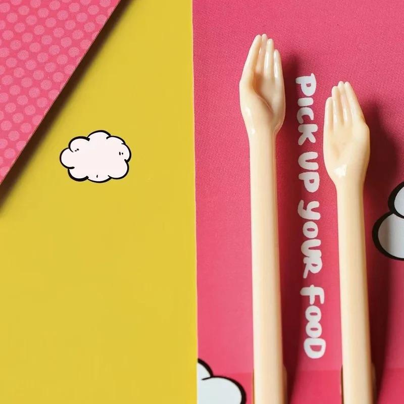 

Многоразовые палочки для еды Милые палочки с наконечником в форме ладони руки, Удобный захват, Многоразовые розовые палочки с кошачьей лапкой, Зажим для еды, Кухонные инструменты