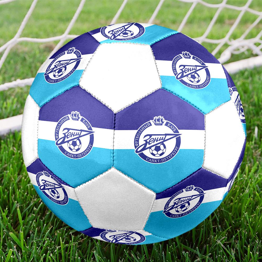Zenit Saint Petersburg Indoor Soccer Ball Colorful All Ages Size 5 Machine Stitched PVC Competition Ready Durable High-Bounce