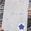 Flowers with Yellow Centers - Perfect for Gift Wrapping, Packaging, and Office Decor, Gift Wrapping Stickers | Playful Design