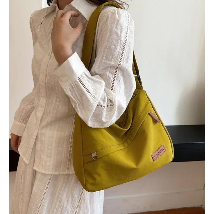 

Универсальные женские сумки через плечо из прочного нейлона с застежкой-молнией и внутренним карманом. Сумка через плечо большой емкости